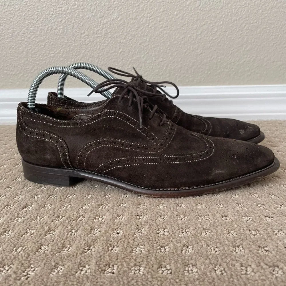 Paul Smith London Brogued Dip-Dyed Suede Oxford‎ Dress Shoes Men US 7.5 $525